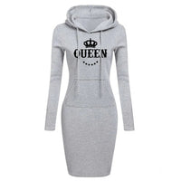 Women's Slim Hoodie Dress Dress Casual Knee Skirt Hoodie High Quality Hooded Sweatshirt Casual Women's Queen Hoodie Skirt