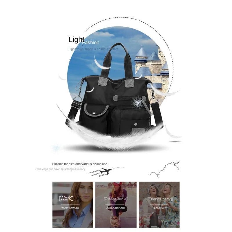 New Fashion Women Waterproof Oxford Tote Bag Casual Nylon Shoulder Large Capacity Travel