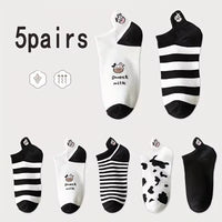 10pairs Womens Anti-Slip Cotton Socks ,Sweat Absorbing Anti-Slip Cotton Bottom Stretch Socks