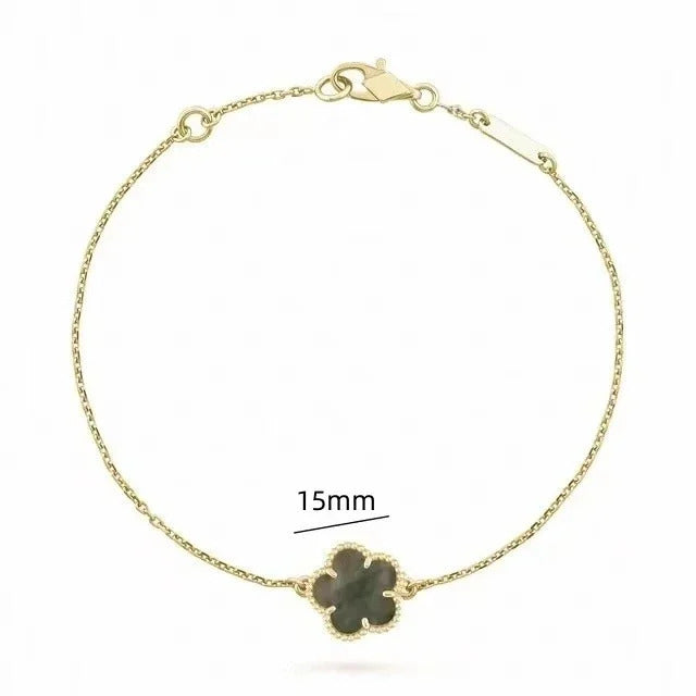 925 Sterling Silver Bracelet with Multiple Stones, Lucky Clover High Quality Elegant Classic Ladies Party Dating Birthday Gift