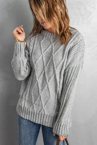 Wine Oversize Thick Pullover Sweater