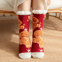 2024 New Cute Warm Socks Thicken Plus Winter Women Fuzzy Socks Christmas Kawaii Stocking Xmas Gift Home Floor Room Funny Sock