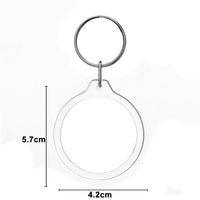 1/10pcs Transparent Photo Frame Keychain Tassels Snap-In Custom Insert Photo Acrylic Blank Keyring Clear Blank Picture Pendant