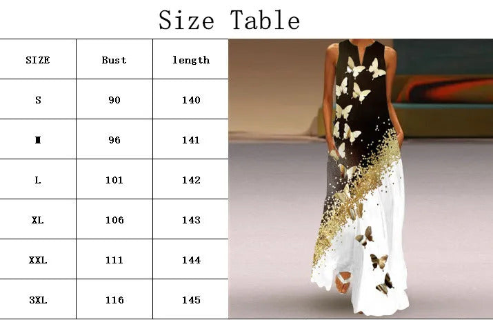 Spring Summer Long Women's Dress Floral Sleeveless Loose Print Elegant Party Dress For Women 2024 Casual Beach Maxi Dress Women