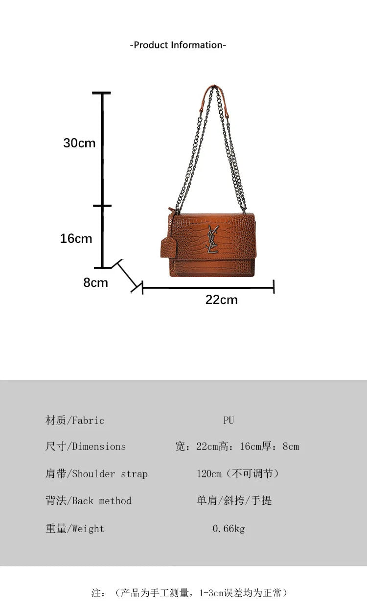 2024 new style bag high-end European and American retro chain Dionysian bag fashion shoulder crossbody bag