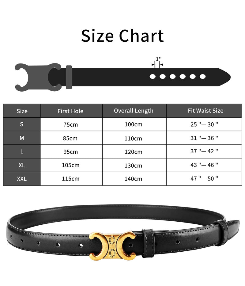 Fashion Women Genuine Leather Belts High Quality Gold Buckle Best Matching Dress Jeans Belts for women