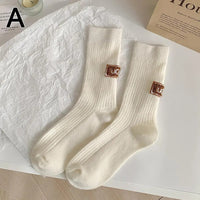 Winter Cozy Thickened Pile Socks Mid Calf Length Casual Cotton Soft Warm Comfortable Footwear Seasonal Hosiery