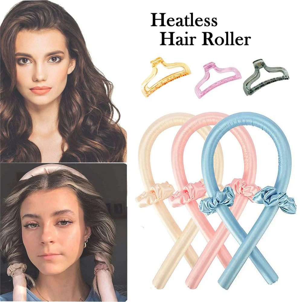 1-2Set Woman Heatless Curling Rod Heatless Hair Curls Headband Make Hair Soft Shiny Hair Curler Hairdressing Tools Accessories