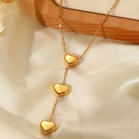 Stainless Steel Necklaces Small Fresh Fringe Peach Heart Pendant Necklace For Women Jewelry Valentine's Day Anniversary Gift New