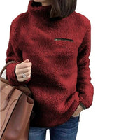 Winter Super Soft and Comfortable Solid Color Turtleneck Pullover Women's Sweater Fashion Zipper Sexy Top Ladies Hipster Clothes