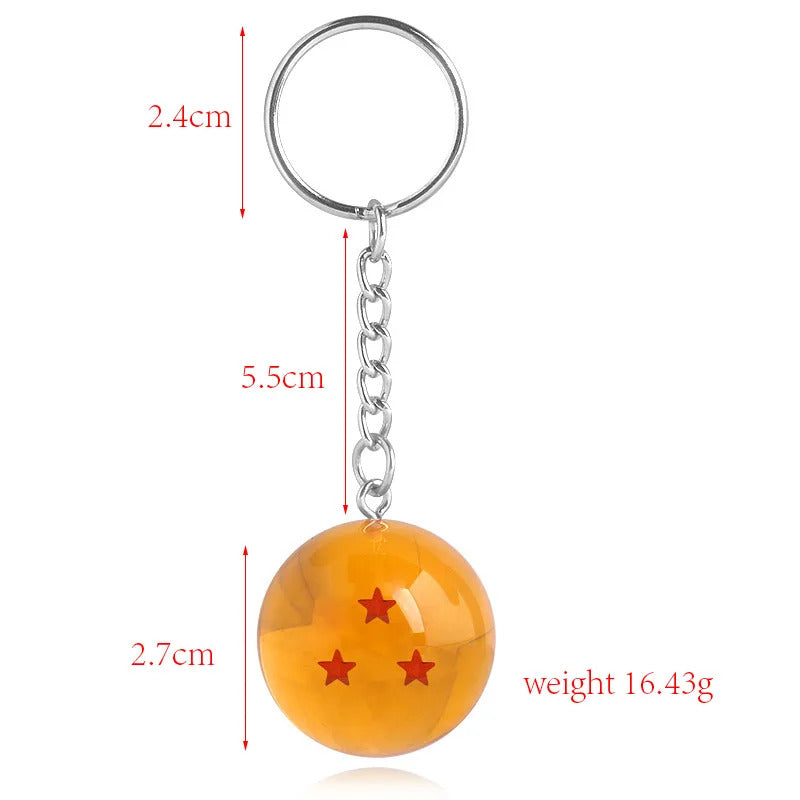 Japanese Cartoons Z 7 Stars Balls Keychain Figures Toys Key Chain Pendant Car Keyring Gifts Accessories