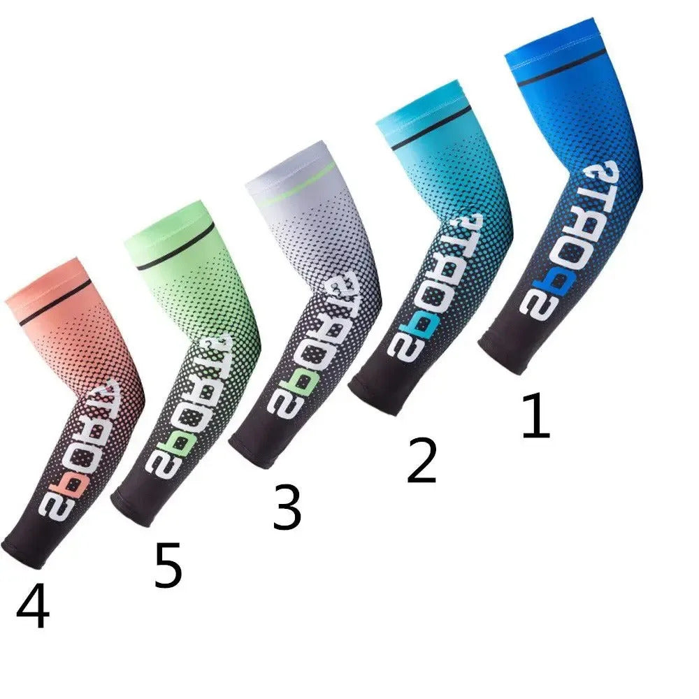 2023 Summer New Sunscreen Ice Silk Sleeve UV Sun Protection Cooling Anti-Slip Arm Sleeves Men Women Outdoor Sport Cycling Sleeve