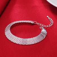 Hot new 925 sterling silver Bracelets for women Exquisite fashion weaving chain  Wedding party Christmas gifts Jewelry