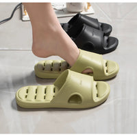 Feslishoet Unisex EVA Non Slip Soft Bottom Leaking Shower Man Woman Home Slippers Punching Bathroom Quick Drying Slipper