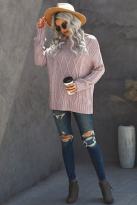 Wine Oversize Thick Pullover Sweater