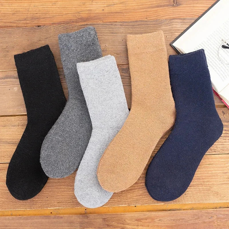 1 Pairs Winter Warm Women Socks Merino Wool Men Super Thicker Solid  Against Cold Thermal Plush Thick Snow Terry Socks