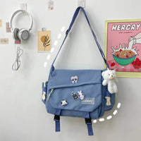 Nylon Handbags Shoulder Bag Large Capacity Crossbody Bags For Teenager Messenger Bag Student School Bags-mw