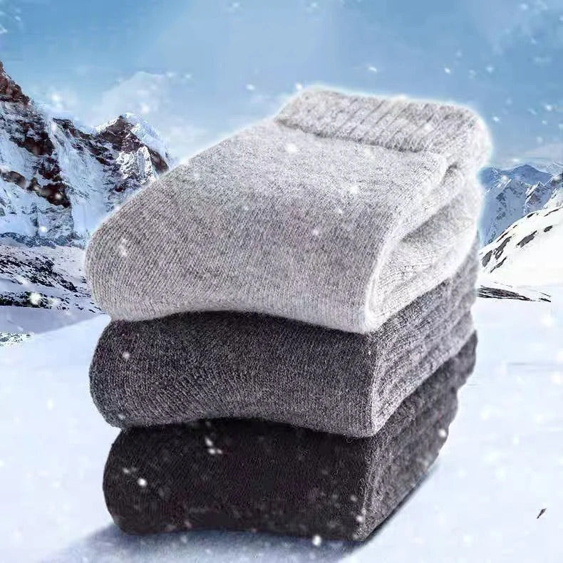 2024 New Winter Super Thicker Warm Socks Wool Male Men Women Socks Solid Socks Merino Wool Socks Against Cold Snow Terry Socks