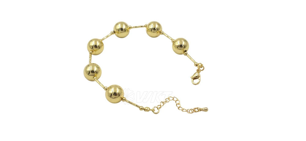 WT-JF350  WKT 2024 Luxury Yellow Brass Chain Pretty Bracelet Round Bead Women Gift Jewelry New Accessory Wedding