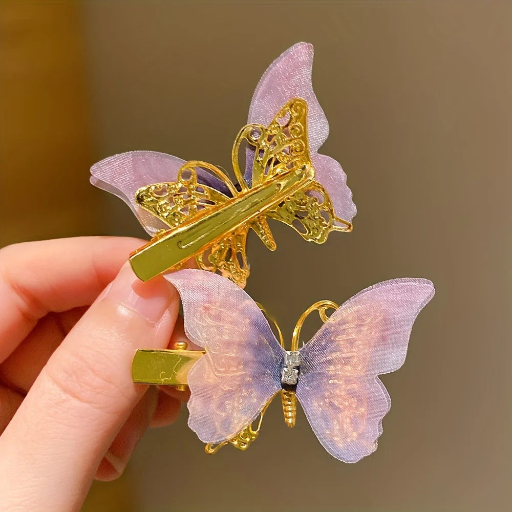 6/12/24/36 pieces of sweet girl butterfly hairpins that do not hurt hair, super nice and cute hairpins