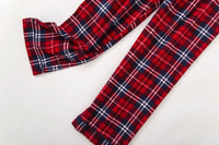 Women's Pajamas Plus Size S-XXXL Clothes Ladies Flannel Cotton Home Wear Suit Autumn Winter Pajamas Plaid Print Sleep Tops