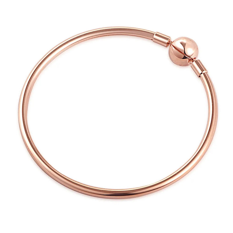 New Classics Rose Gold Love zircon Clip Bracelet Special Original Serpentine Bead Pendant Charm Jewelry Accessories