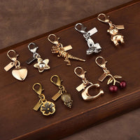 Exquisite High-end Bear Cherry Butterfly Keychains For Women Y2k Bag Pendant Car Key Chains Jewelry Gift Decoration Accessories