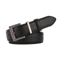 New Luxury Double Genuine Leather Belt for Women Jeans Casual Dress Square Alloy Buckle Ladies Trendy Belts Fashion Waistband