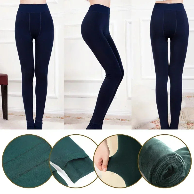 Velvet Fleece Lined Tights Women Thermal Pantyhose for Women Winter Panty Polar Skin Black Effect Stockings Women's Thermal Sock