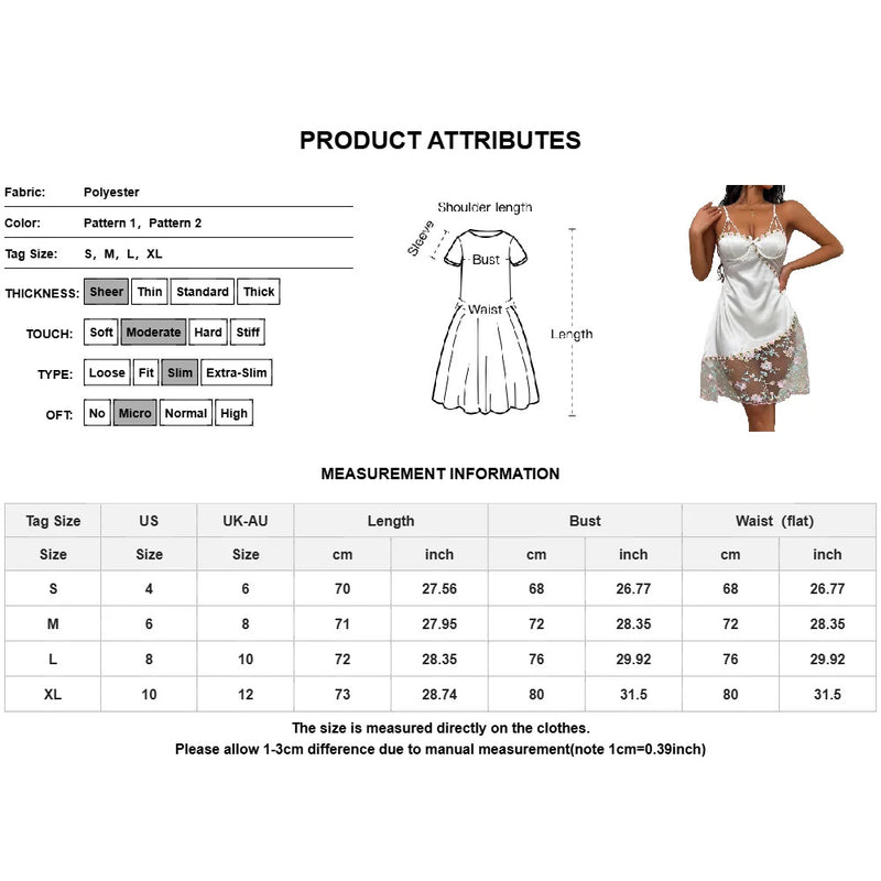 Cross Border Sexy Lingerie Women Suspender Perspective Mesh Lace Embroider Flower Babydoll Nightdress Home Dressing Sex Costumes