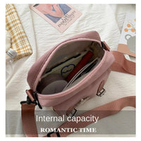 Korean Style Canvas Shoulder Bag For Women New Fashion Female Crossbody