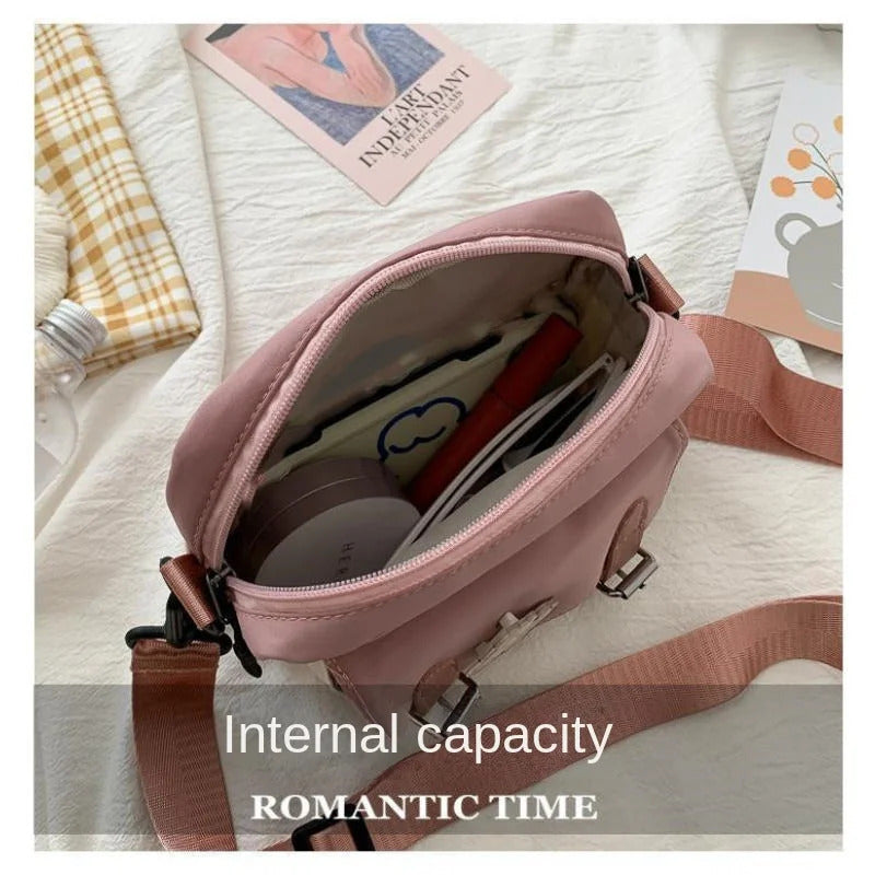 Korean Style Canvas Shoulder Bag For Women New Fashion Female Crossbody