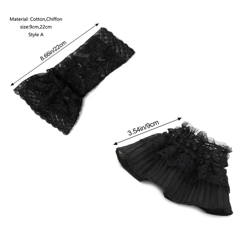 Detachable Sleeve Cuffs Lace Cuffs Ruffles Elbow Sleeve Sweater Decorative Sun Protection Sleeve Spring Autumn Universal