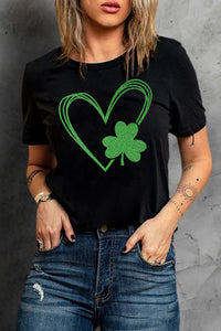 Black Clover Heart Shaped Graphic Tee