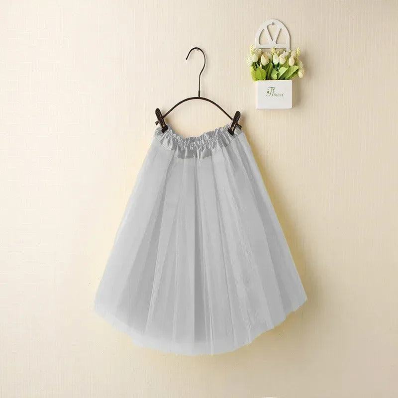 Women Summer Vintage Tulle Skirt Adult Fancy Ballet Dancewear Party Costume Ball Gown Mini Skirt