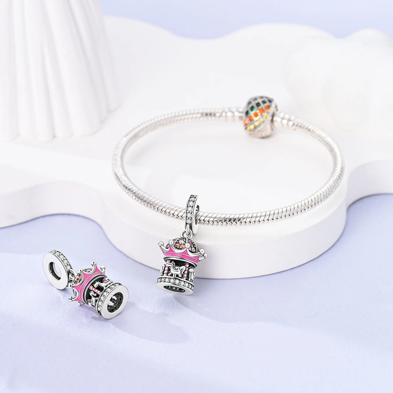 Silver Plated Cats Firefly Crosses Owls Dreamcatchers Charms Fit Original Pandora Beads Pendent Dangle Bracelet Woman Jewelry