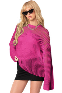 Rose Seeing Stars Oversized Sweater