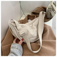 Casual Nylon Hobos Crossbody Bag for Women Shoulder Bag Woman Half Moon Chest Bags Tote Lady Travel Shopper Bag Female Purses