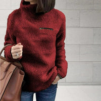 Winter Super Soft and Comfortable Solid Color Turtleneck Pullover Women's Sweater Fashion Zipper Sexy Top Ladies Hipster Clothes