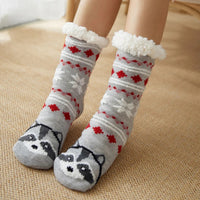 2024 New Cute Warm Socks Thicken Plus Winter Women Fuzzy Socks Christmas Kawaii Stocking Xmas Gift Home Floor Room Funny Sock