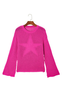 Rose Seeing Stars Oversized Sweater