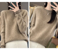 New cashmere sweater women's sweater in autumn and winter 100% merino wool fashion O-neck autumn warm pullover top