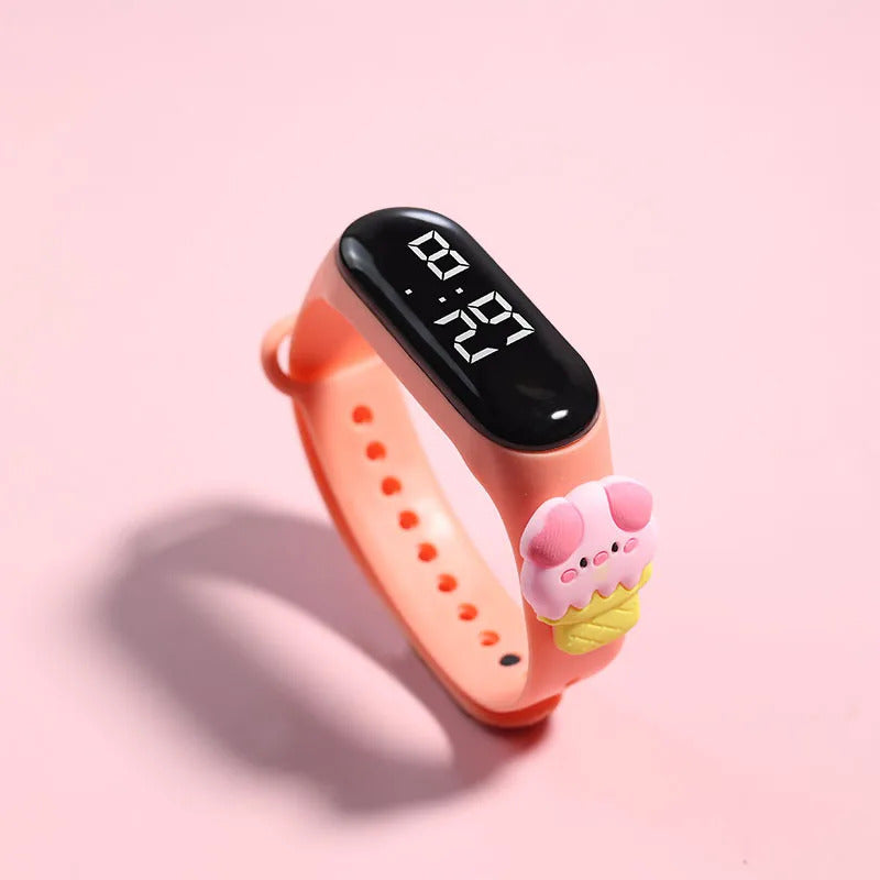 New Cartoon Animal Summer LED Electronic Watch Cute Ice Cream Students Swimming Simple Life Waterproof Digital Watch Reloj Mujer