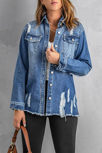 Blank Apparel - Blue Distressed Denim Jacket