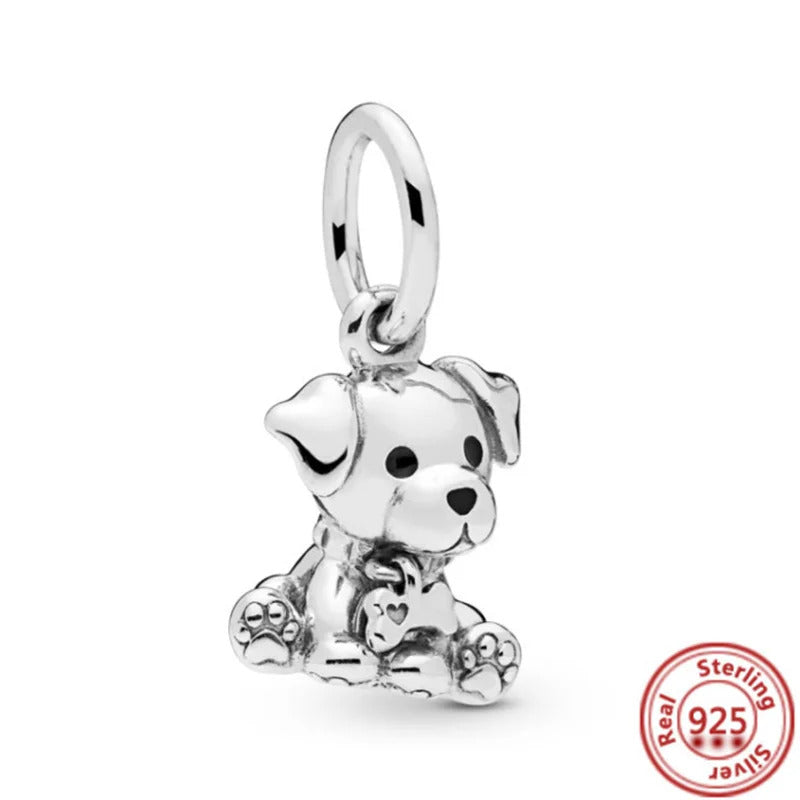 100% 925 Sterling Silver Love Puppy Football Camera Infinite Heart Beads Fit Original Pandora Charms Bracelet Women Jewelry Gift