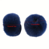 Elegant and soft artificial fur cuffs, elastic wrist warmers for autumn and winter cold protection, decorative wrist cuffs