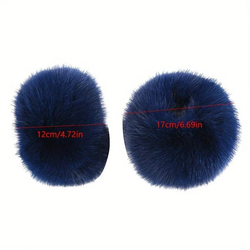 Elegant and soft artificial fur cuffs, elastic wrist warmers for autumn and winter cold protection, decorative wrist cuffs