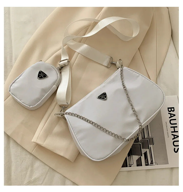 New Simple Small Crossbody Female Armpit Bags Solid Color Shoulder Bags Casual Bags Slanting Women's Bags Mother's Bags