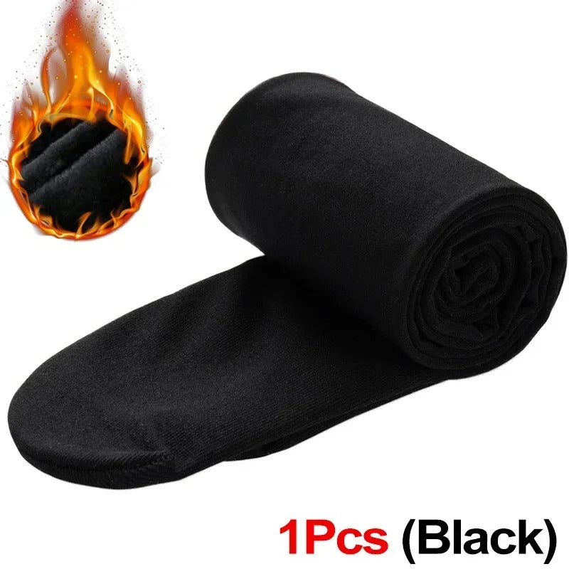 Women Thermal Stockings Winter Warm Elastic Slim Fleece Tights Pantyhose Thicken Plush High Waist Leggings Stocking Pants