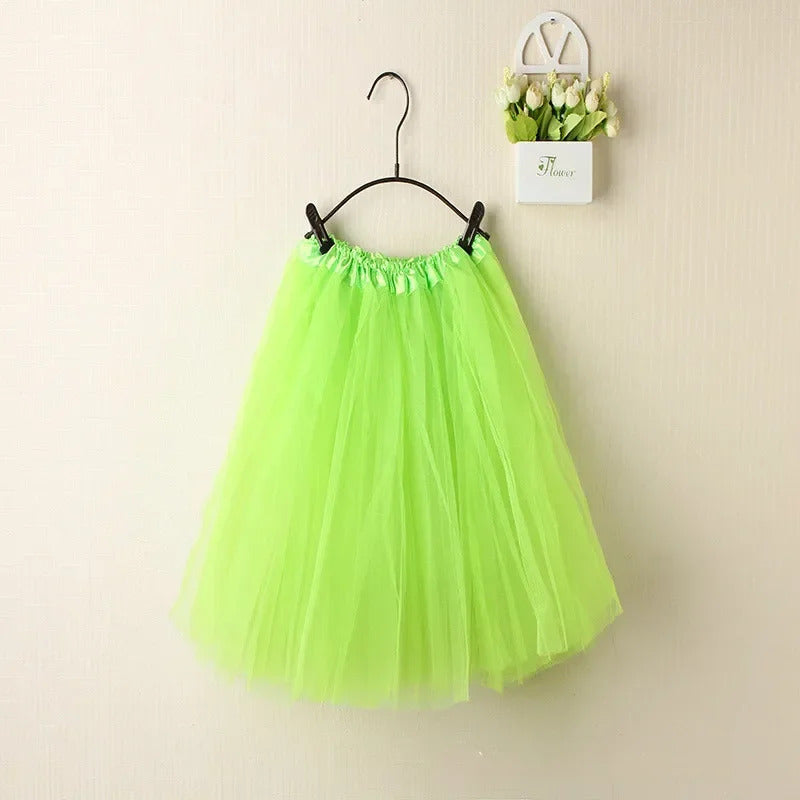 Women Summer Vintage Tulle Skirt Adult Fancy Ballet Dancewear Party Costume Ball Gown Mini Skirt